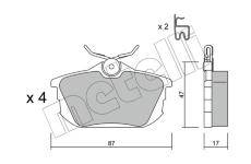 Sada brzdových platničiek kotúčovej brzdy METELLI 22-0347-0