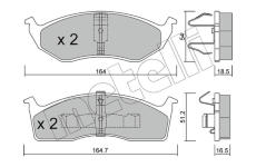 Sada brzdových destiček, kotoučová brzda METELLI 22-0356-0