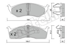 Sada brzdových destiček, kotoučová brzda METELLI 22-0356-1