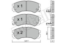 Sada brzdových destiček, kotoučová brzda METELLI 22-0357-0