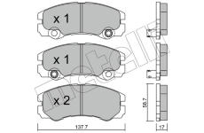 Sada brzdových platničiek kotúčovej brzdy METELLI 22-0357-1