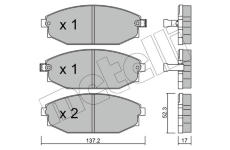 Sada brzdových destiček, kotoučová brzda METELLI 22-0363-0