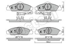 Sada brzdových destiček, kotoučová brzda METELLI 22-0368-0