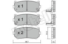 Sada brzdových destiček, kotoučová brzda METELLI 22-0372-0