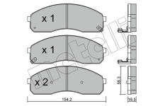 Sada brzdových destiček, kotoučová brzda METELLI 22-0374-0