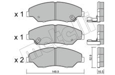 Sada brzdových destiček, kotoučová brzda METELLI 22-0376-0