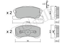 Sada brzdových platničiek kotúčovej brzdy METELLI 22-0381-0