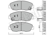 Sada brzdových destiček, kotoučová brzda METELLI 22-0384-0