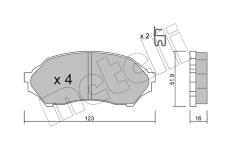 Sada brzdových destiček, kotoučová brzda METELLI 22-0387-0