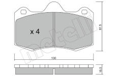 Sada brzdových destiček, kotoučová brzda METELLI 22-0392-0
