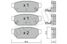 Sada brzdových platničiek kotúčovej brzdy METELLI 22-0396-0