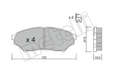 Sada brzdových destiček, kotoučová brzda METELLI 22-0397-0