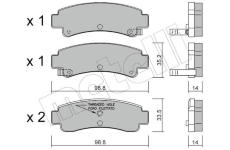 Sada brzdových destiček, kotoučová brzda METELLI 22-0402-0