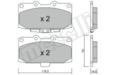 Sada brzdových destiček, kotoučová brzda METELLI 22-0413-0