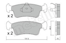 Sada brzdových destiček, kotoučová brzda METELLI 22-0420-0