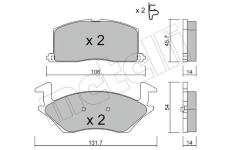 Sada brzdových destiček, kotoučová brzda METELLI 22-0422-0