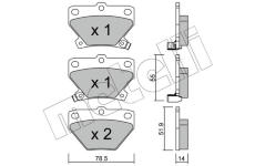 Sada brzdových platničiek kotúčovej brzdy METELLI 22-0424-0