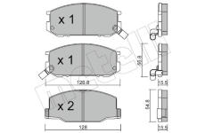 Sada brzdových destiček, kotoučová brzda METELLI 22-0425-0