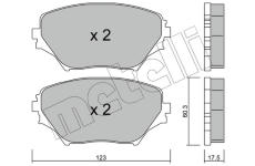 Sada brzdových destiček, kotoučová brzda METELLI 22-0430-0