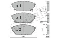 Sada brzdových destiček, kotoučová brzda METELLI 22-0435-0