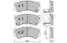 Sada brzdových platničiek kotúčovej brzdy METELLI 22-0436-0
