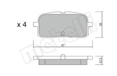 Sada brzdových destiček, kotoučová brzda METELLI 22-0445-0