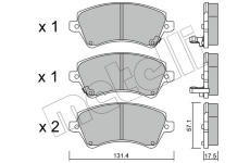 Sada brzdových destiček, kotoučová brzda METELLI 22-0446-0