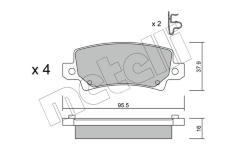 Sada brzdových platničiek kotúčovej brzdy METELLI 22-0447-0