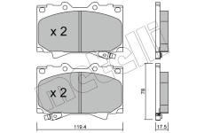 Sada brzdových destiček, kotoučová brzda METELLI 22-0452-0