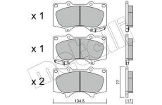 Sada brzdových destiček, kotoučová brzda METELLI 22-0454-0