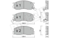 Sada brzdových destiček, kotoučová brzda METELLI 22-0455-0