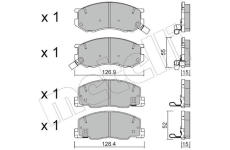 Sada brzdových destiček, kotoučová brzda METELLI 22-0456-0