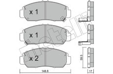 Sada brzdových destiček, kotoučová brzda METELLI 22-0462-0