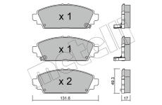 Sada brzdových destiček, kotoučová brzda METELLI 22-0463-0