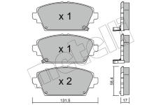 Sada brzdových destiček, kotoučová brzda METELLI 22-0464-1