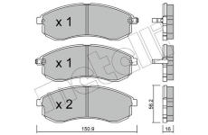 Sada brzdových destiček, kotoučová brzda METELLI 22-0482-0