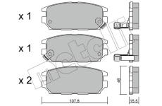 Sada brzdových destiček, kotoučová brzda METELLI 22-0483-0