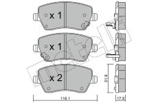 Sada brzdových destiček, kotoučová brzda METELLI 22-0485-2