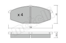Sada brzdových destiček, kotoučová brzda METELLI 22-0490-0