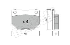 Sada brzdových destiček, kotoučová brzda METELLI 22-0494-0
