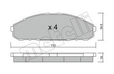 Sada brzdových destiček, kotoučová brzda METELLI 22-0495-0