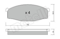 Sada brzdových destiček, kotoučová brzda METELLI 22-0497-0