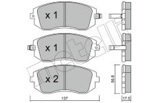 Sada brzdových destiček, kotoučová brzda METELLI 22-0500-0