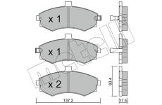 Sada brzdových destiček, kotoučová brzda METELLI 22-0504-0