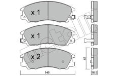 Sada brzdových destiček, kotoučová brzda METELLI 22-0506-0