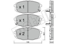 Sada brzdových destiček, kotoučová brzda METELLI 22-0513-0