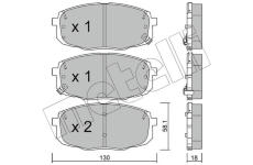 Sada brzdových destiček, kotoučová brzda METELLI 22-0513-1