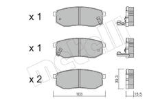 Sada brzdových destiček, kotoučová brzda METELLI 22-0514-0