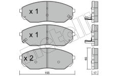 Sada brzdových destiček, kotoučová brzda METELLI 22-0515-0