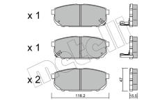 Sada brzdových platničiek kotúčovej brzdy METELLI 22-0516-0